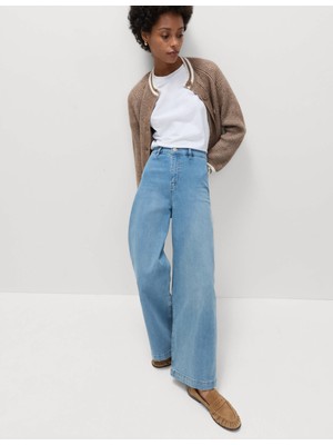 Marks & Spencer Yüksek Bel Wide Leg Grazer Jean