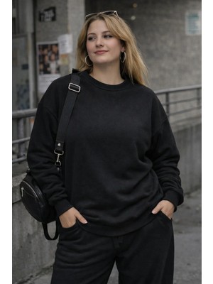 Fırfır Moda Yuvarlak Yaka Sweat