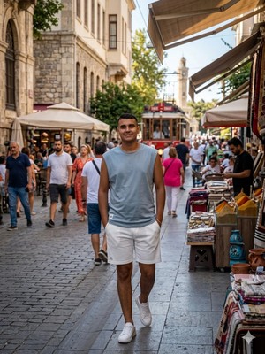 Fırfır Moda Oversize Basic Kolsuz Tshirt