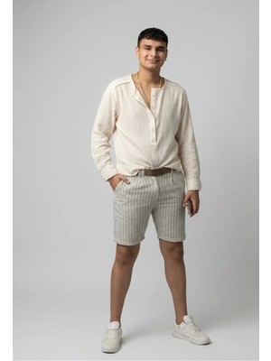 Fırfır Moda Kemerli Erkek Şort