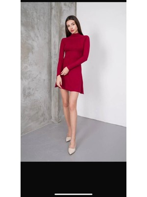 Fırfır Moda Kloş Modal Elbise