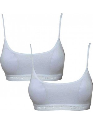 MiraLive Pedli Ip Askılı Beyaz Büstiyer 2 Adet