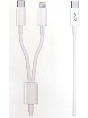MiraLive Yeni Nesil Usb-C To Lightning Usb-C Hızlı Şarj ve Data Kablosu 5.0A Hızlı Kablo 1 Metre 20W