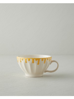 English Home Almond Flow Seramik Kupa 390 ml Sarı