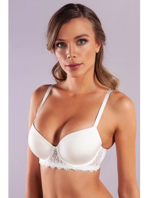 MiraLive Golshan Garland Big Size Plunge Bra, Ekrı Konforlu ve Şık Sütyen