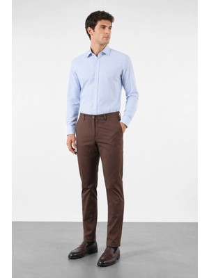 İmza Kahverengi Yan Cep Comfort Fit Pamuklu Chino Pantolon 1003260172