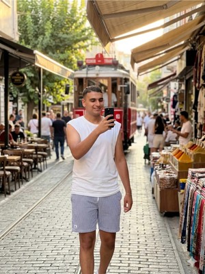 Fırfır Moda Oversize Basic Kolsuz Tshirt