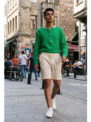 Fırfır Moda Kaş Dokuma Şort