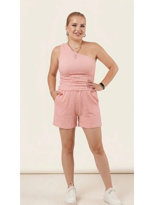 Fırfır Moda Gofre Cepli Şort