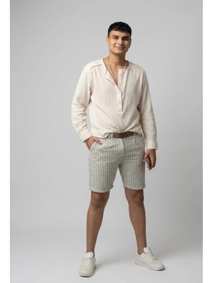 Fırfır Moda Kemerli Erkek Şort