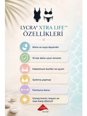Kom Lampana Puan Desenli Destekli Bikini Takımı Siyah