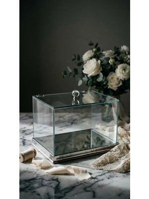 Leylart Cam Söz Nişan Çeyiz Bohça Kutusu Gelin Damat Bohçası 35*50*22  NO:003