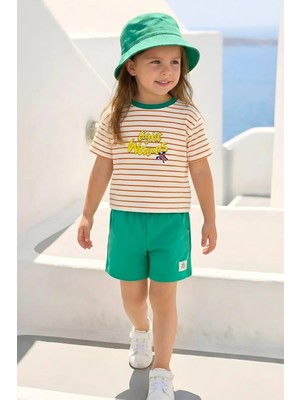 Queen Kids  Çocuk Çizgili Takım Yeşil