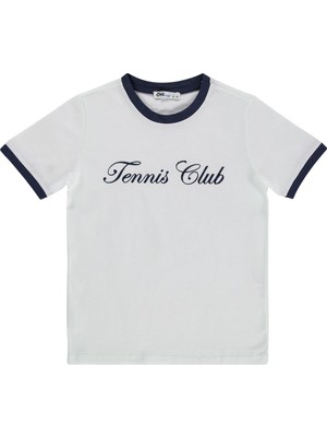 Civil Boys Tennis Club Baskılı 6-9 Yaş Tişört - Lacivert