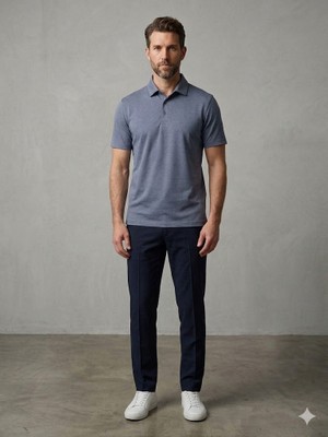 Kip Rahat Kalıp Kısa Kollu Likralı Örme Polo T-Shirt 10057