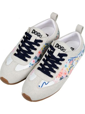 Dogo Kadın Vegan Deri Bej Sneakers - Azur Tasarım