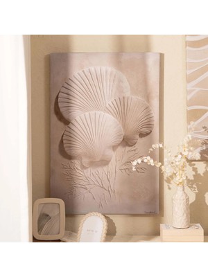 Matmel Deco Deniz Kabuğu Kanvas Tablo - Bej  - 60X90 cm
