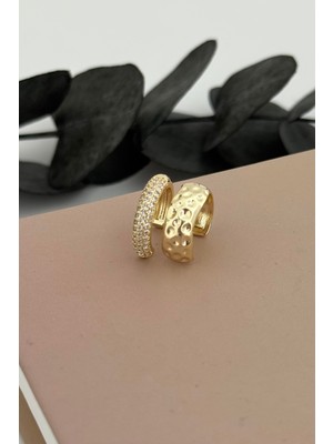 Nuva Atelier Velrix Gold Kıkırdak Küpe