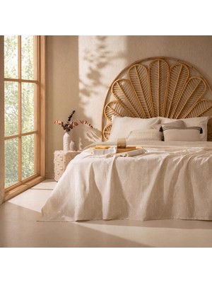 Matmel Soft Clay Tek Kişilik Pike Takımı - Beyaz / Bej