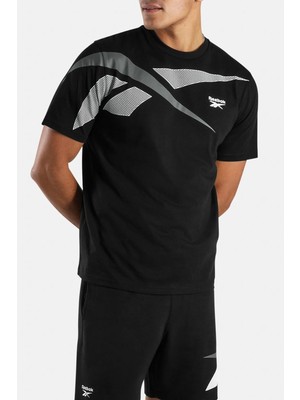 Reebok Logo Placement T-Shırt Siyah Erkek Kısa Kol T-Shirt