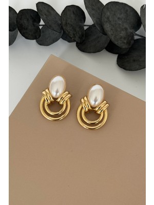 Nuva Atelier Beyaz Knot Küpe