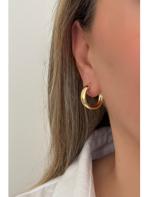 Nuva Atelier Halka Gold Küpe