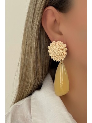 Nuva Atelier Raffia Bloom Honey Küpe