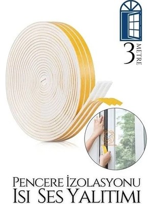 Zenvia Pencere Ses Isı Yalıtım Sünger Bant 3 Metre 718901