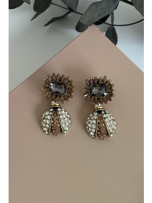 Nuva Atelier Gilded Scarab Küpe
