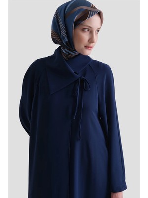Armine Kruvaze Kapama Kloş Giy Çık Lacivert