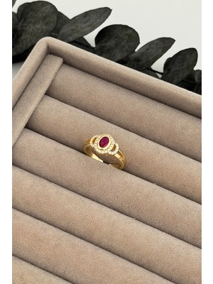 Nuva Atelier Vintage Muse Bordo Yüzük