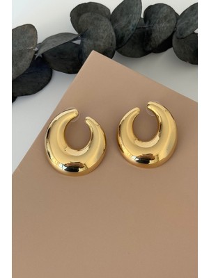 Nuva Atelier Cres Gold Küpe
