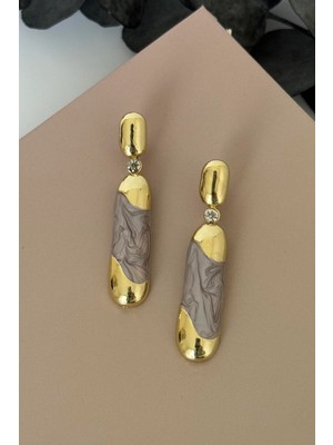 Nuva Atelier Lustre Gri Küpe