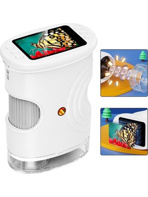 Sunup SN-37895 Çocuklar Için Dijital Mikroskop 1000X Büyütme, 2.0" IPS Ekran ve Taşınabilir