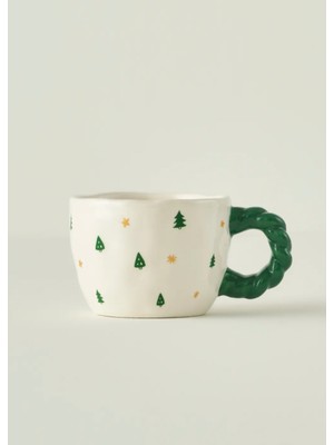 Bella Maison Jolly Yılbaşı Stoneware Kupa Yeşil (290 cc)