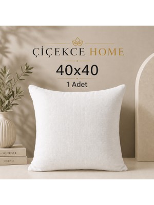 ÇİÇEKCE HOME Çiçekce Home Kırlent iç Yastığı 1.kalite boncuk silikon elyaf dolgulu 40X40 1 Adet 250 gram