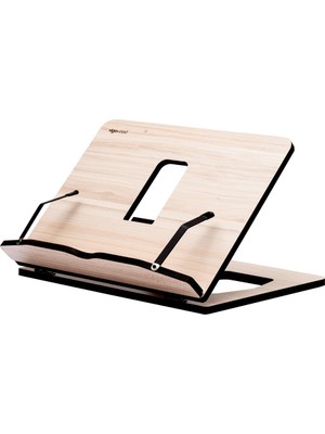 Vigo Wood Ahşap Kitap Okuma ve Tablet Standı MDF Malzemeden Beyaz Renkli Ergonomik Tasarım