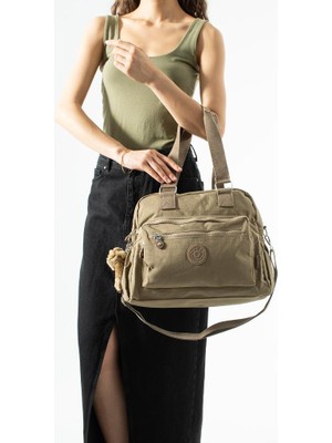Baginn Klinkır Kadın Omuz Çantası Hafif Yağmur Geçirmez Çok Cepli Çapraz Askılı Kol Çantası 32*27 cm