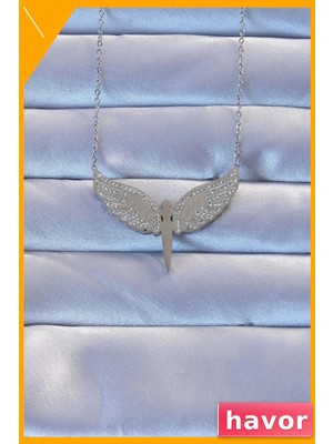 Havor Paslanmaz Çelik Zirkon Taşlı Kadın Kolyesi 45CM Uzunluk