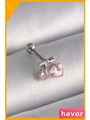 Havor Paslanmaz Çelik Kalp Şekilli Tragus Piercing 6mm