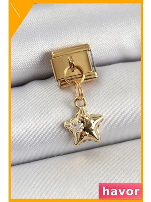 Havor Paslanmaz Çelik Yıldız Charm Bileklik Aksesuarı