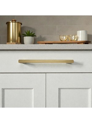 Kulp Center 160-192 mm Modern Mat Altın Mercan 1.sınıf Metal Mutfak Mobilya Kulbu Dolap Kulp