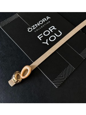 Öznora Oval Gold Tokalı Ince Kadın Kemer