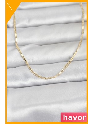 Havor 14K Altın Renk Kaplamalı Pirinç Zincir Kolye 60CM