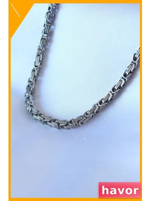 Havor Erkek Kolye 60CM 316L Çelik Kararmaz Paslanmaz Zincir Model