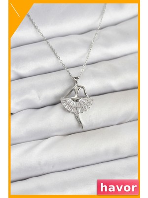 Havor Paslanmaz Çelik Balerin Kolye Günlük Kullanım Için