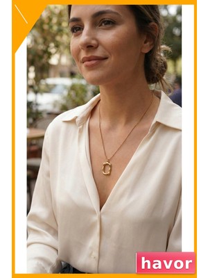 Havor Kararmaz Paslanmaz Çelik Kadın Kolye Zincir