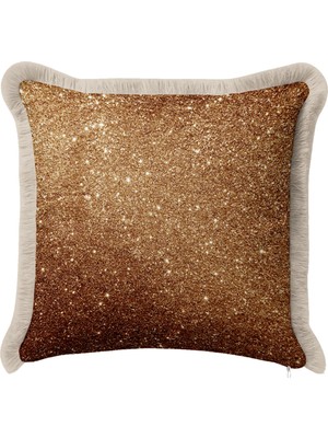 Hanna Home Saçaklı Kırlent Kılıfı Kırlent Kılıfı Parlak Kırlent Kılıfı Yatak Odası Dekoru 43X43 cm