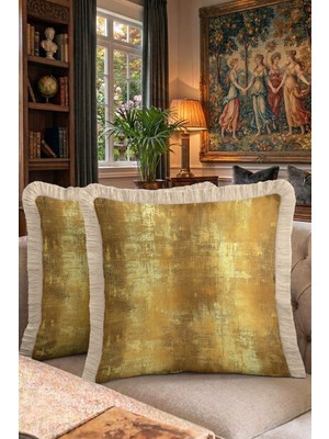 Hanna Home Dekoratif Kırlent Kılıfı Dekoratif Mermer Desenli Kırlent Kılıfı Salon Koltuk Yastığı 43X43 cm