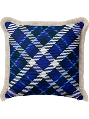 Hanna Home Saçaklı Kırlent Kılıfı Sarı Geometrik Ev Dekorasyonu Saçaklı Kırlent Kılıfı 43X43 cm